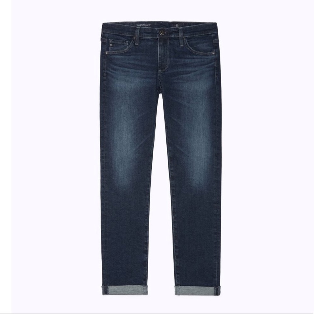 AG ADRIANO GOLDSCHMIED jeans the Stilt Roll-Up size 27 dark wash - Picture 2 of 10